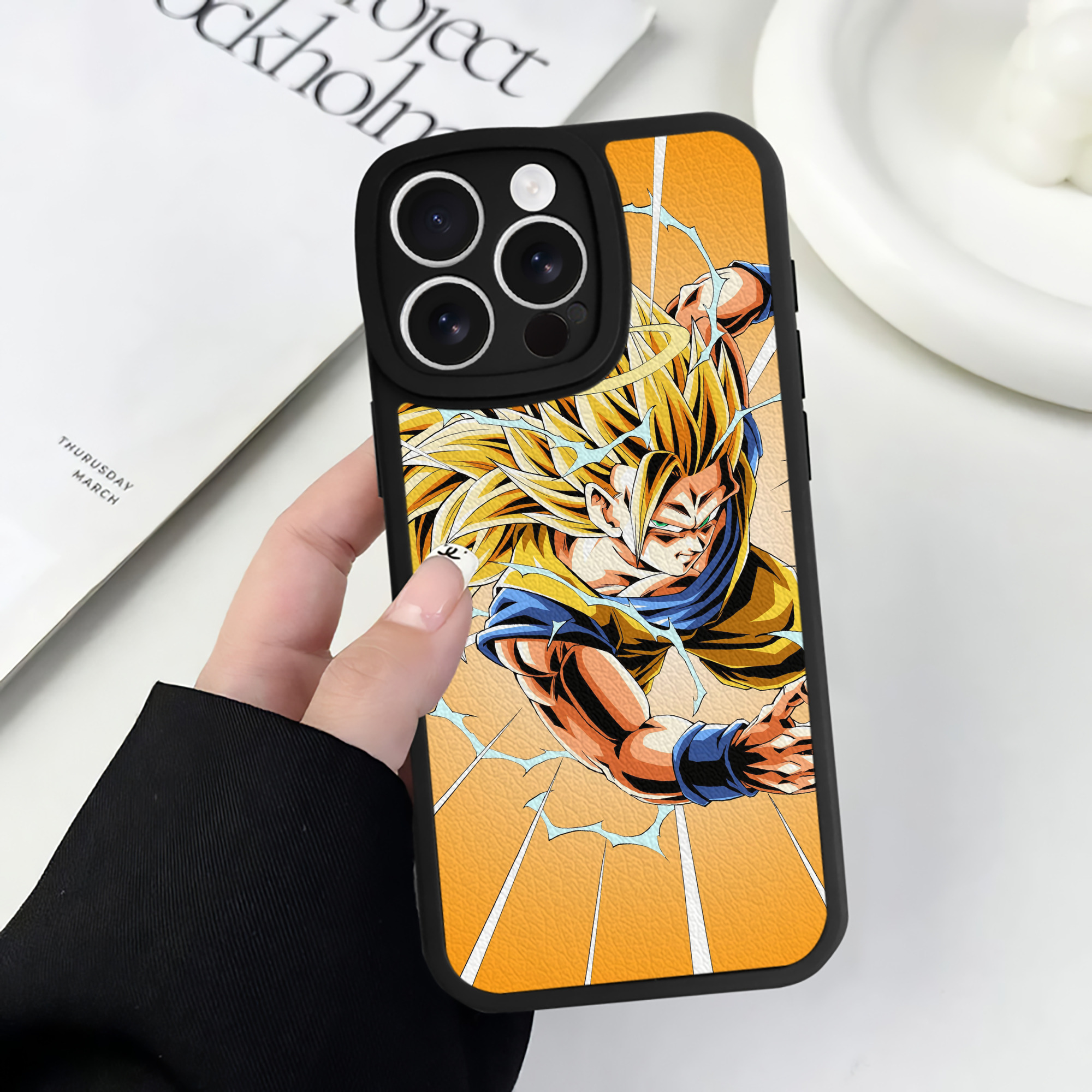 （画像用） ドラゴンボール DRAGON BALL 【iPhone 16シリーズ対応】シリコンスマホケース（レザー調） 材質：シリコン